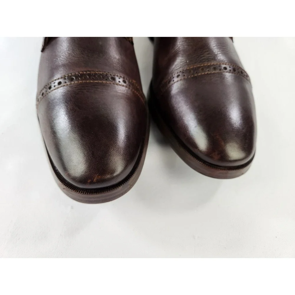 Cole Haan GRAND OS Brown Leather Oxfords Cap Toe Dress Shoes Lace Up Men's 9.5 M